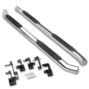 (Curved End Metal) Running Board Nerf Bar For 19+ Ram 1500 (DT 5th Gen) [Extended Cab]