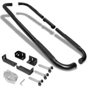 (90 Bend End Black) Running Board Nerf Bar Length Adjustable [Extended Cab and Crew Cab]