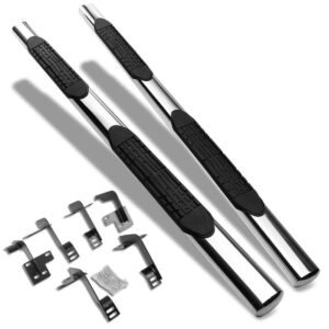 (Straight Design Metal) Running Board Nerf Bar For 19+ Ram 1500 (DT 5th Gen) [Crew Cab]