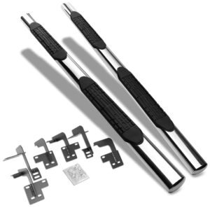 (Straight Design Metal) Running Board Nerf Bar For 19+ Ram 1500 (DT 5th Gen) [Extended Cab]