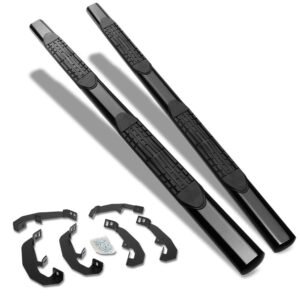 (Straight Design Black) Running Board Nerf Bar For 19+ Chevrolet Silverado / GMC Sierra 1500 2500 3500 HD (T1XX) [Crew Cab]