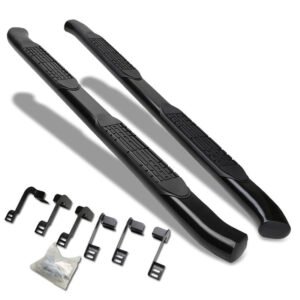 (Curved End Oval Black) Running Board Nerf Bar For 09-18 Ram 1500/19+ Ram 1500 Classic [Extended Cab]