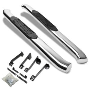 (Curved End Oval Metal) Running Board Nerf Bar For Dodge 02-08 Ram 1500/03-09 Ram 2500 3500 [Standard Cab]