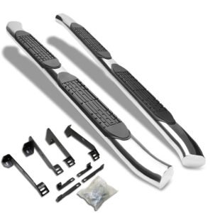(Curved End Oval Metal) Running Board Nerf Bar For Dodge 02-08 Ram 1500/03-09 Ram 2500 3500 [Extended Cab]