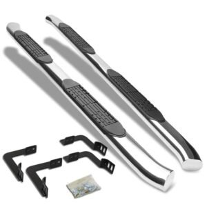 (Curved End Oval Metal) Running Board Nerf Bar For 05-21 Nissan Frontier (D40 2nd Gen) [Crew Cab]