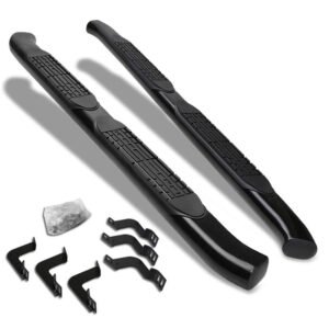 (Curved End Oval Black) Running Board Nerf Bar For 07-21 Toyota Tundra (XK50 2nd Gen) [Extended Cab]