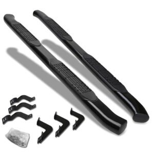 (Curved End Oval Black) Running Board Nerf Bar For 07-21 Toyota Tundra (XK50 2nd Gen) [Crew Cab]