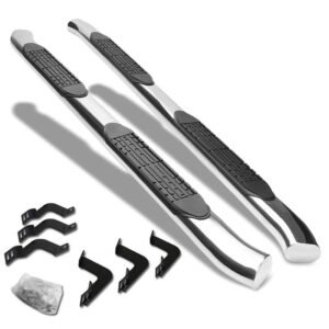 (Curved End Oval Metal) Running Board Nerf Bar For 07-21 Toyota Tundra (XK50 2nd Gen) [Crew Cab]