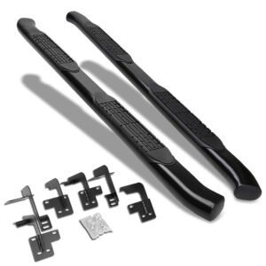 (Curved End Oval Black) Running Board Nerf Bar For 19+ Ram 1500 (DT 5th Gen) [Extended Cab]