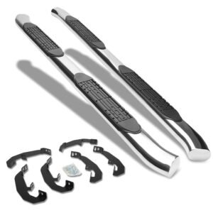 (Curved End Oval Metal) Running Board Nerf Bar For 19+ Silverado Sierra 1500/20+ 2500 3500 HD T1XX [Extended Cab]