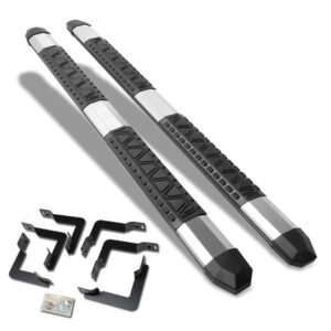(Extruded Trapezoid Metal) Running Board Nerf Bar For 04-15 Nissan Titan (A60 1st Gen) [Extended Cab]
