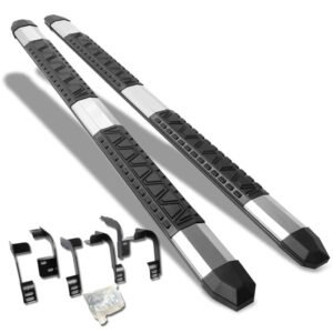 (Extruded Trapezoid Metal) Running Board Nerf Bar For 09-18 Ram 1500 2500 3500/19+ Ram 1500 Classic [Crew Cab]