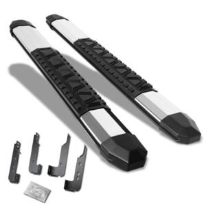 (Extruded Trapezoid Metal) Running Board Nerf Bar For 07-18 Silverado Sierra 1500/07-19 2500 3500 HD [Standard Cab]