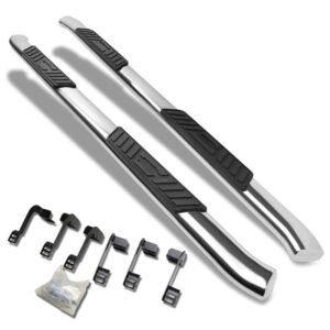 (Oval Tubular Metal) Running Board Nerf Bar For 09-18 Ram 1500 2500 3500/19+ Ram 1500 Classic [Crew Cab]
