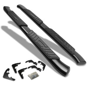 (Oval Tubular Black) Running Board Nerf Bar For 15+ Chevrolet Colorado (RG)/15+ GMC Canyon (RG) [Extended Cab]