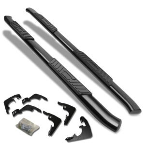 (Oval Tubular Black) Running Board Nerf Bar For 15+ Chevrolet Colorado (RG)/15+ GMC Canyon (RG) [Crew Cab]