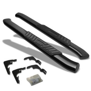 (Oval Tubular Black) Running Board Nerf Bar For 99-19 Silverado/Sierra [Standard Cab]