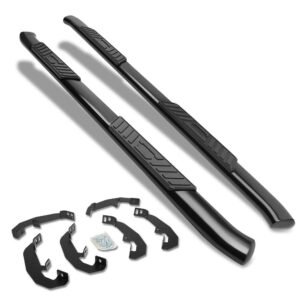 (Oval Tubular Black) Running Board Nerf Bar For 19+ Chevrolet Silverado / GMC Sierra 1500 2500 3500 HD (T1XX) [Crew Cab]
