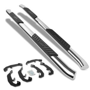 (Oval Tubular Metal) Running Board Nerf Bar For 19+ Chevrolet Silverado / GMC Sierra 1500 2500 3500 HD (T1XX) [Crew Cab]