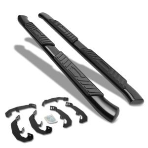 (Oval Tubular Black) Running Board Nerf Bar For 19+ Silverado Sierra 1500/20+ 2500 3500 HD T1XX [Extended Cab]