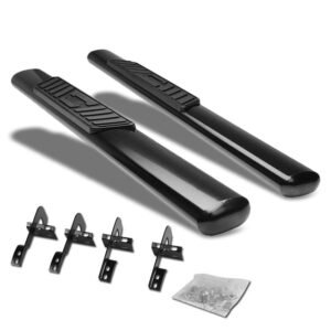 (Straight Oval Black) Running Board Nerf Bar For Ford 15+ F-150 P552 P702 / 17+ F-250 F-350 Super Duty P558 [Standard Cab]