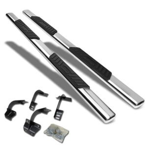 (Straight Oval Metal) Running Board Nerf Bar For 15+ Ford F-150/17+ F-250 F-350 Super Duty [Extended Cab]
