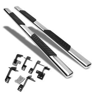 (Straight Oval Metal) Running Board Nerf Bar For 19+ Ram 1500 (DT 5th Gen) [Crew Cab]