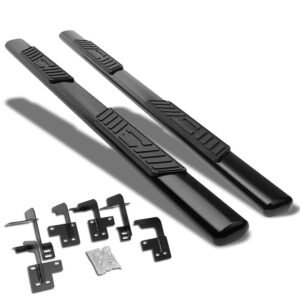(Straight Oval Black) Running Board Nerf Bar For 19+ Ram 1500 (DT 5th Gen) [Extended Cab]