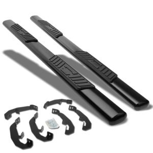 (Straight Oval Black) Running Board Nerf Bar For 19+ Chevrolet Silverado / GMC Sierra 1500 2500 3500 HD (T1XX) [Crew Cab]