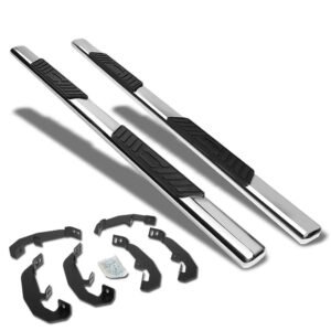 (Straight Oval Metal) Running Board Nerf Bar For 19+ Chevrolet Silverado / GMC Sierra 1500 2500 3500 HD (T1XX) [Crew Cab]