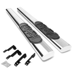 (Straight Oval Tubular Metal) Running Board Nerf Bar For 99-19 Silverado/Sierra [Standard Cab]