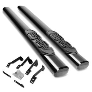 (Straight Oval Tubular Black) Running Board Nerf Bar For Dodge 02-08 Ram 1500/03-09 Ram 2500 3500 [Standard Cab]