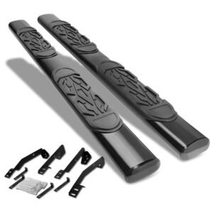 (Straight Oval Tubular Black) Running Board Nerf Bar For 98-01 Dodge Ram 1500/98-02 2500 3500 [Extended Cab]