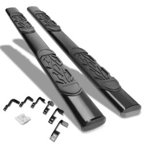 (Straight Oval Tubular Black) Running Board Nerf Bar For 09-18 Ram 1500 2500 3500/19+ Ram 1500 Classic [Crew Cab]