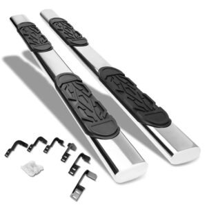 (Straight Oval Tubular Metal) Running Board Nerf Bar For 09-18 Ram 1500 2500 3500/19+ Ram 1500 Classic [Crew Cab]
