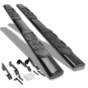 (Straight Oval Tubular Black) Running Board Nerf Bar For Dodge 02-08 Ram 1500/03-09 Ram 2500 3500 [Extended Cab]