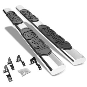 (Straight Oval Tubular Metal) Running Board Nerf Bar For 09-14 Ford F-150 (P415 12th Gen) [Extended Cab]