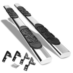 (Straight Oval Tubular Metal) Running Board Nerf Bar For 01-03 Ford F-150 (PN-96 10th Gen) [Crew Cab]