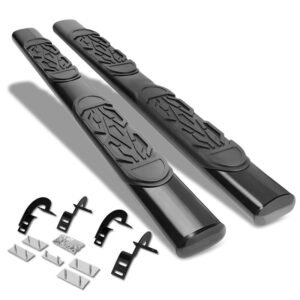 (Straight Oval Tubular Black) Running Board Nerf Bar For 97-03 Ford F-150/97-99 F-250 (PN-96) [Extended Cab]