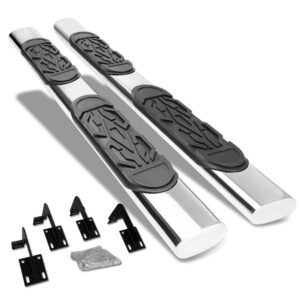 (Straight Oval Tubular Metal) Running Board Nerf Bar For 99-16 Ford F-250/350/450/550 Super Duty (PHN131) [Extended Cab]