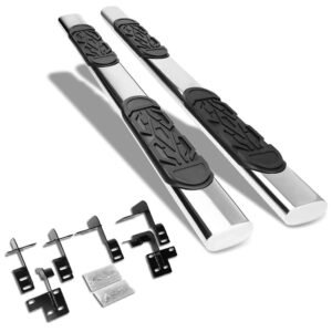 (Straight Oval Tubular Metal) Running Board Nerf Bar For 19+ Ram 1500 (DT 5th Gen) [Extended Cab]
