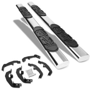 (Straight Oval Tubular Metal) Running Board Nerf Bar For 19+ Chevrolet Silverado / GMC Sierra 1500 2500 3500 HD (T1XX) [Crew Cab]