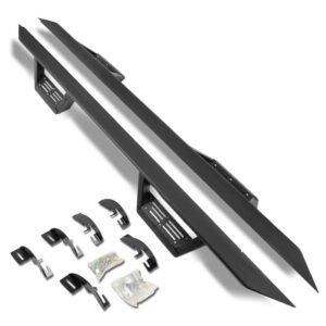 (Step-Down Black) Running Board Nerf Bar For 15+ Chevrolet Colorado (RG)/15+ GMC Canyon (RG) [Extended Cab]