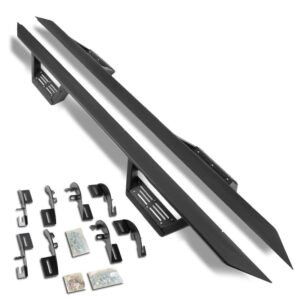 (Step-Down Black) Running Board Nerf Bar For 15+ Chevrolet Colorado (RG)/15+ GMC Canyon (RG) [Crew Cab]