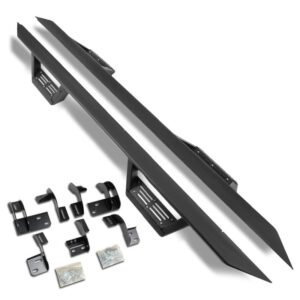 (Step-Down Black) Running Board Nerf Bar For 09-18 Ram 1500 2500 3500/19+ Ram 1500 Classic [Crew Cab]
