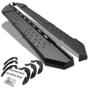 (Industrial Black) Running Board Nerf Bar For 07-18 Silverado Sierra 1500/07-19 2500 3500 HD [Extended Cab]