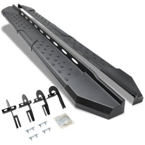 (Industrial Black) Running Board Nerf Bar For 04-08 Ford F-150 (P221)/06-08 Lincoln Mark LT [Crew Cab]