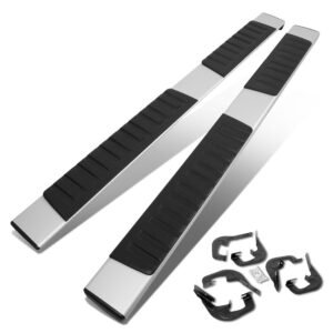 (Extruded Flat Metal) Running Board Nerf Bar For 07-18 Silverado Sierra 1500/07-19 2500 3500 HD [Extended Cab]
