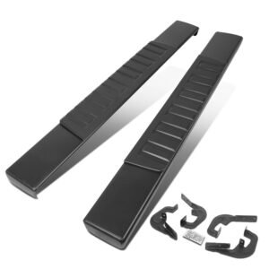 (Extruded Flat Black) Running Board Nerf Bar For 07-18 Silverado Sierra 1500/07-19 2500 3500 HD [Standard Cab]