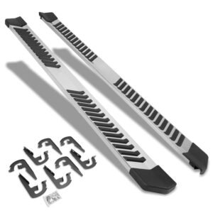 (Flat Board Stripe Pad Metal) Running Board Nerf Bar For 04-14 Ford F-150 (P221 11th, P415 12th Gen) [Crew Cab]